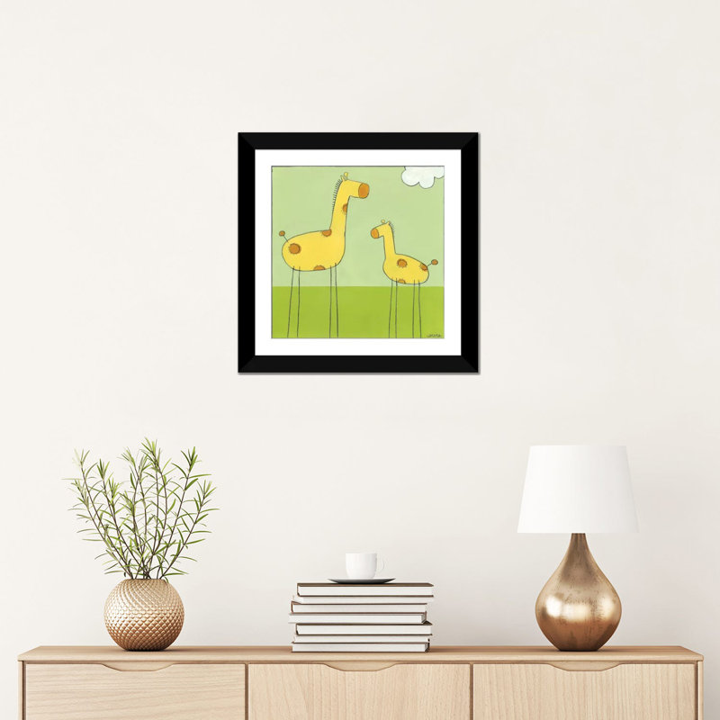 « collant-leg series », reproduction d’art sur toile giraffe i, H 18 po x l 18 po x P 1,5 po, Toile avec cadre noir