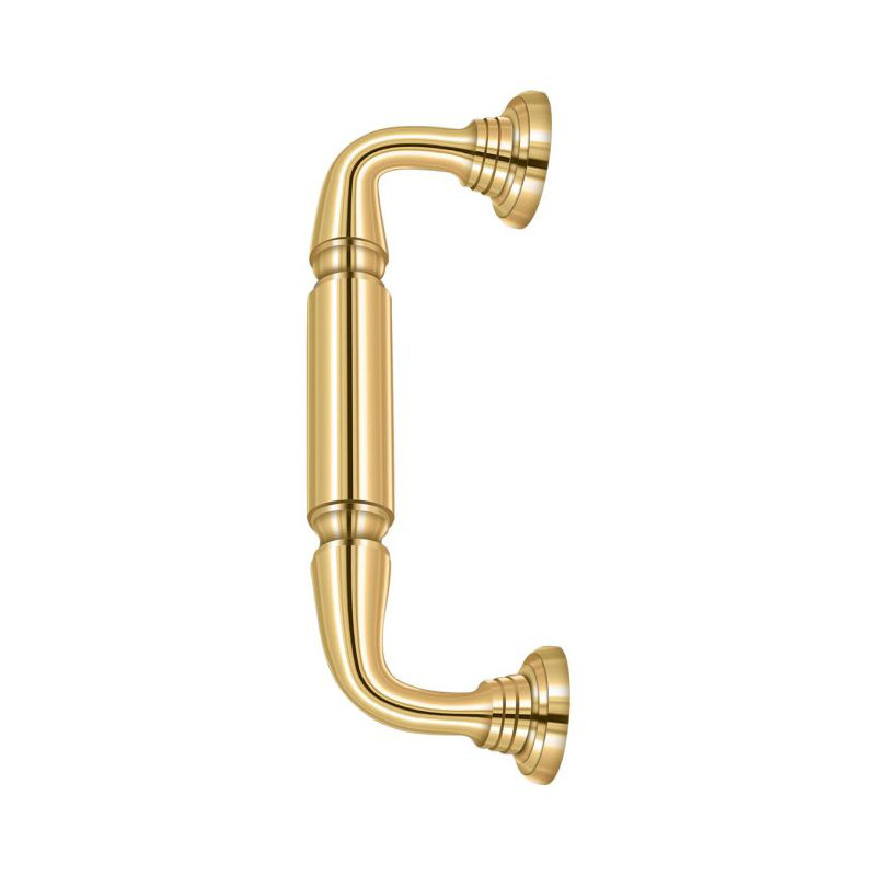 Poignée de porte avec rosette 8-7 / 8 po Deltana DP2576CR003 avec finition en laiton à vie d'un centre à l'autre