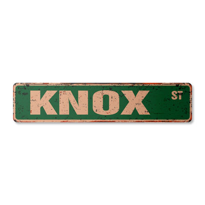 Plaque de rue Knox Aluminium