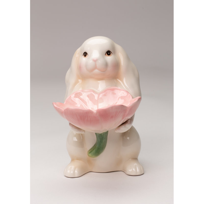 Figurine lapin tenant un bol Cosmos