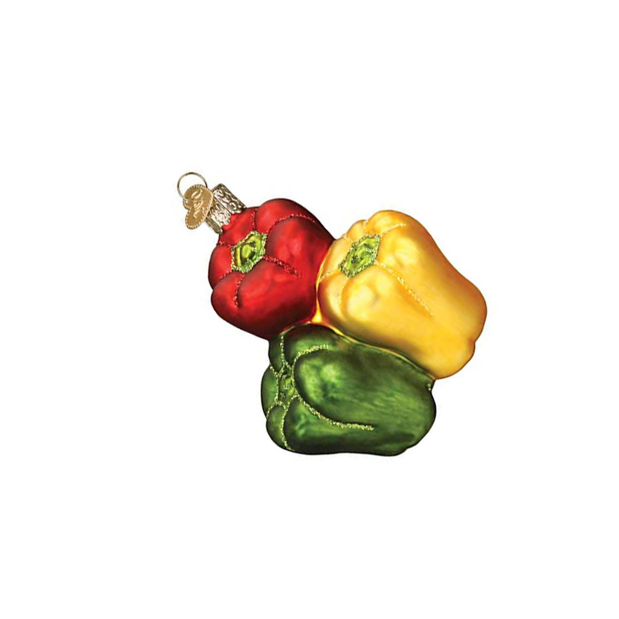 Old World Christmas Glass Blown Ornament Bell Peppers, 4