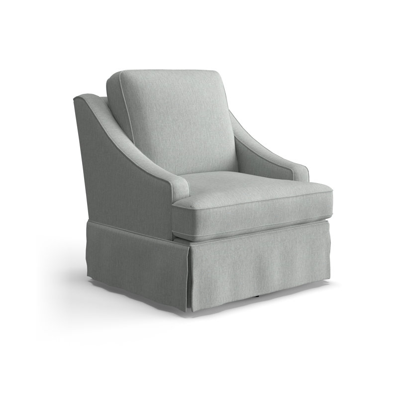 Fauteuil tournant Allerton, Chenille radicale gris cendre performance