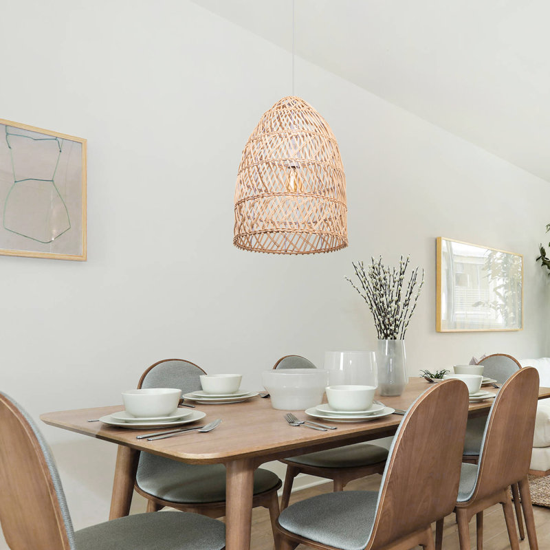 Luminaire suspendu beige à 1 lumière Ariyella