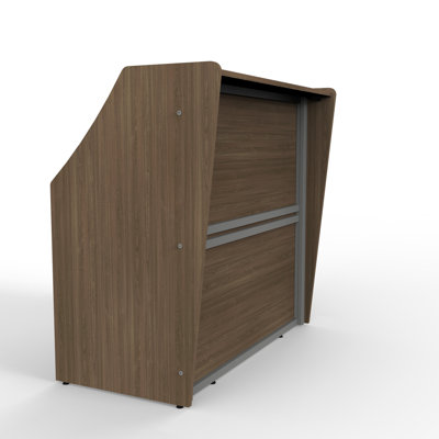 Bureau de réception rectangulaire en stratifié Previlus