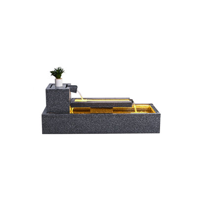 59.06"Black flowing fountain fish tank ornament