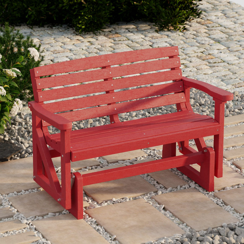 Fauteuil oscillant classique double, Rouge cardinal