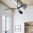  Drape Smart 58 LED Indoor Ceiling Fan with Threaded Downrod, Midnight Black ABS blades and Handheld Remote-1463095372-1463095373
