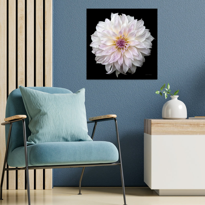 Dahlia IV, art floral contemporain Dahlia, H 18 po x l 18 po