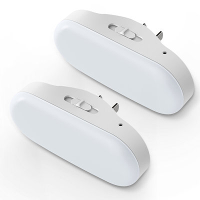 White RGB Color Sliding Night Light With Frosted Shade