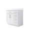 Meuble-lavabo sur pied en bois massif de 36 po x H 35 po avec comptoir en marbre de culture blanc et lavabo simple en céramique, blanc-379713610-379713608