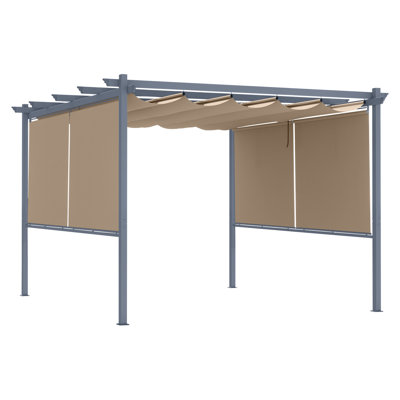 Aoodor Aluminum Pergola with Canopy