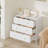 31.5" Modern 3-Drawer Chest and Small Space Dresser, White