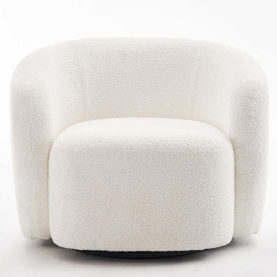 Munehito Upholstered Swivel Barrel Chair