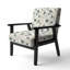 Minimalist Botanics I - Chaise d'appoint rembourrée bohémienne et éclectique