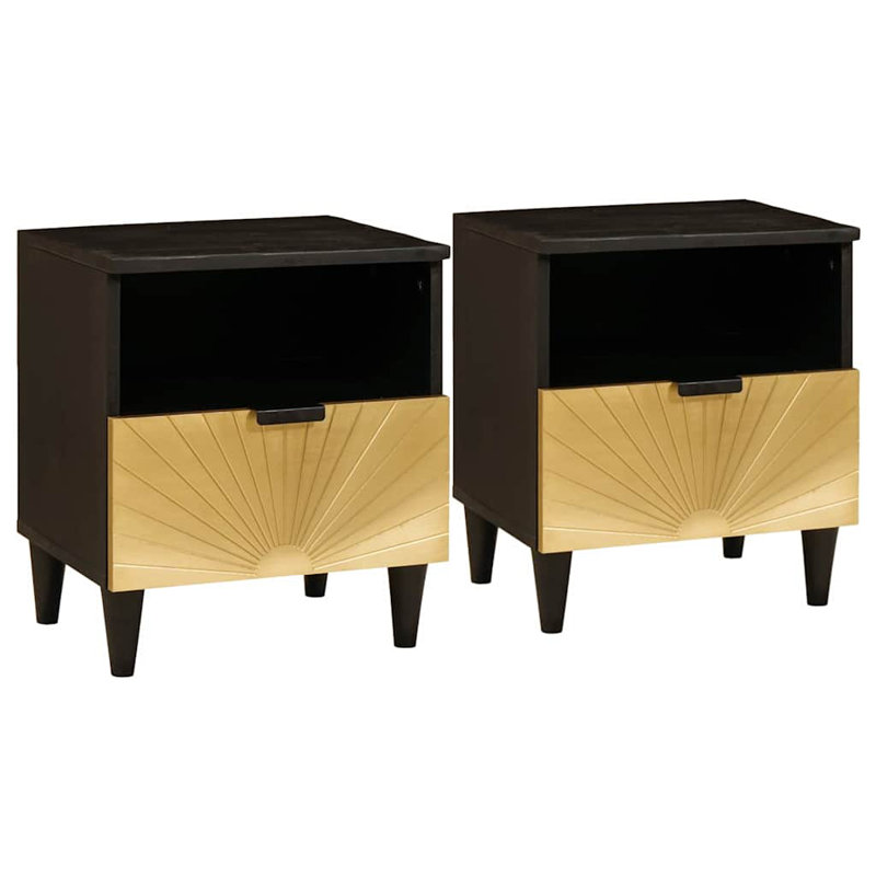 40cm W Solid Wood Bedside Table