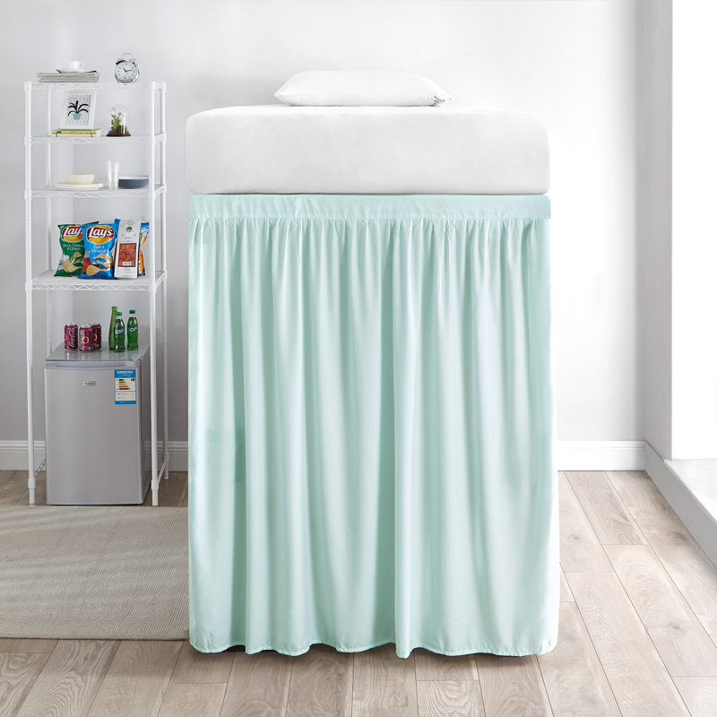 Ruffled Bed Skirt, Hint of Mint, Twin XL Extended