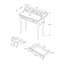 Bureau d'ordinateur, bureau personnel, ordinateur portable, tiroirs de rangement, L 36 po, bureau, bois brun, traditionnel