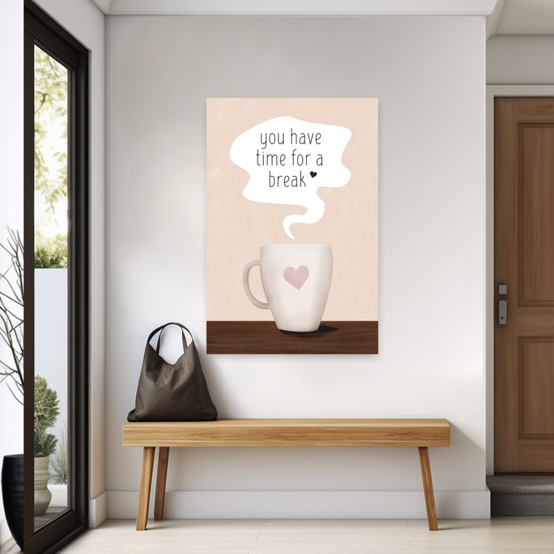 Cozy Break, art mural contemporain, H 60 po x l 40 po
