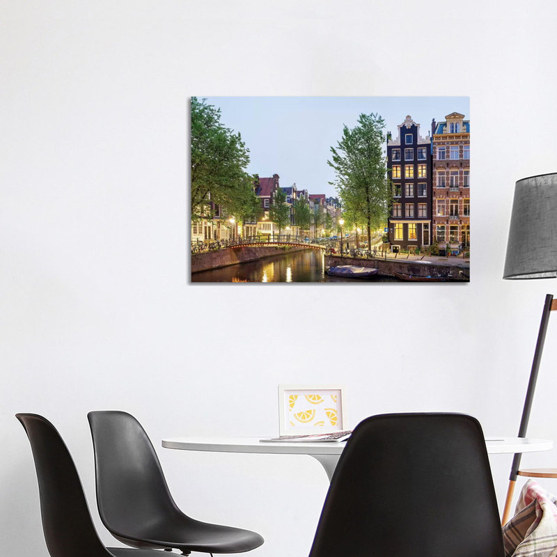 Cityscape II, Amsterdam, North Holland Province, Netherlands 1 Piece Wrapped Canvas Wall Art, 66cm H x 102cm W