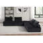 Repose-pieds modulaire en velours noir 5 pièces 160 po-1566298302