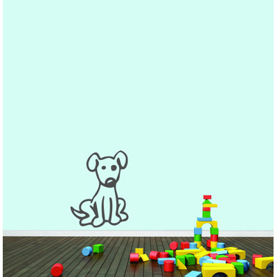 Décalcomanie murale chien dessiné