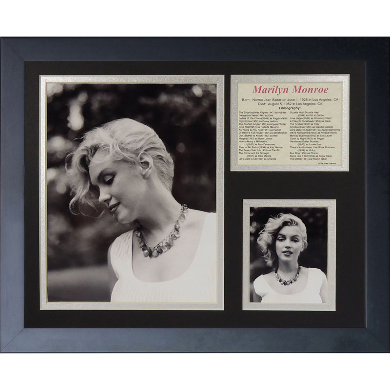 Memorabili encadrée b&w-collier Marilyn Monroe