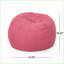 Fauteuil à billes en velours côtelé moderne Kenli - rose rose | Rose | Rond