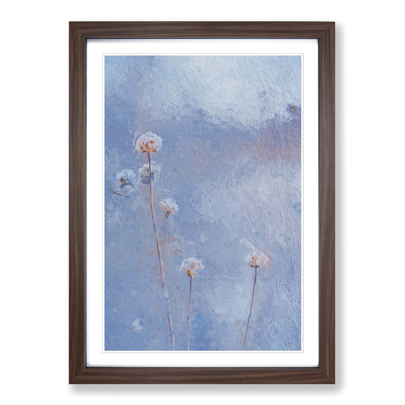 View of the Wild Flowers - Picture Frame Painting Print, Walnut Framed, 65cm H x 48cm W x 2cm D