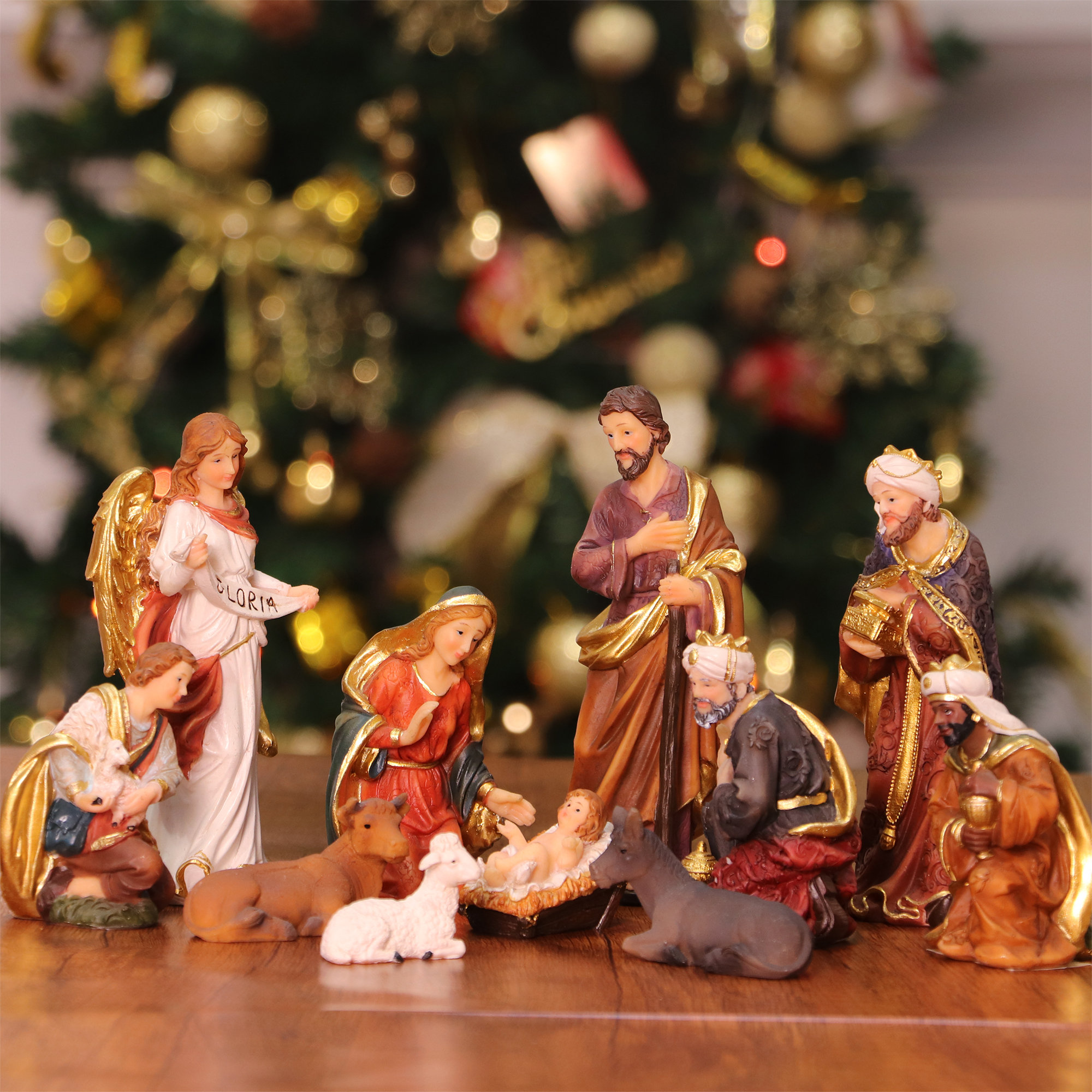 nativity scene for under christmas tree