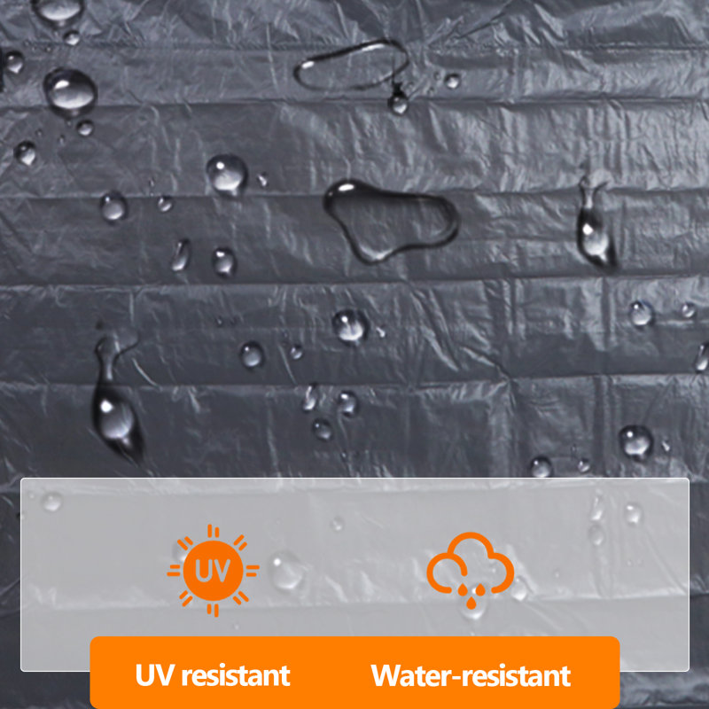 Gray Alloy Steel UV Protection Carport Sidewall Tarp