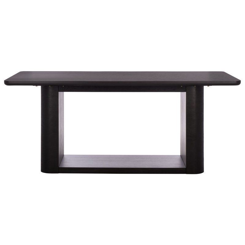 Howard Oak Wood Dining Table, Black