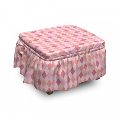 Housse pour repose-pieds harlequin diamond