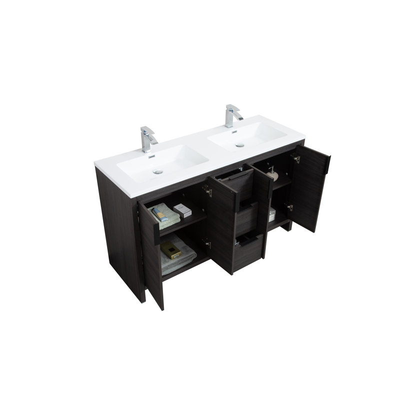 Ensemble de meuble-lavabo double 60 po Evana