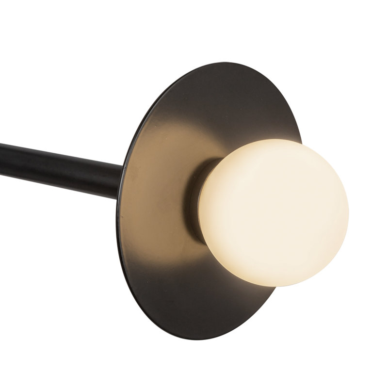 Elixir 4 - Light LED Chandelier, White/Glossy Black, Black