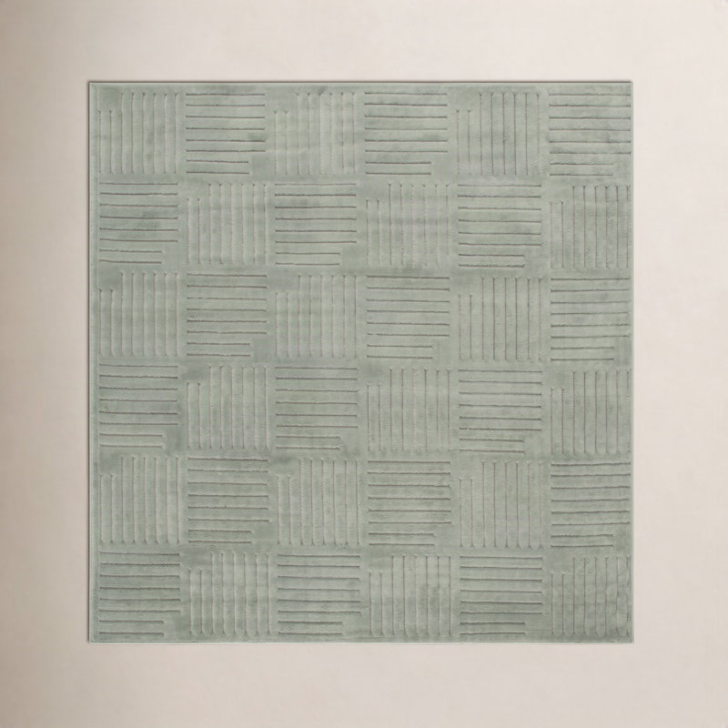 Mirissa Performance Solid Color Rug, Square 5'3"