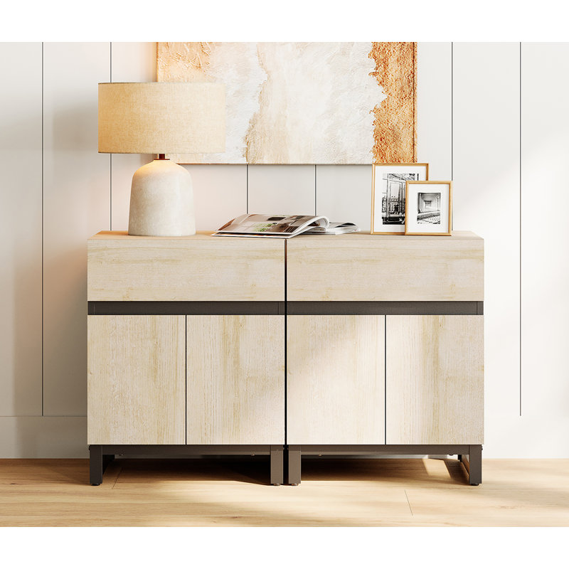Ensemble de commode et de table de chevet Lirah, ensemble de 3, commode à 6 tiroirs, 2 table de chevet avec tiroir et armoire pour chambre à coucher, ensemble de mobilier de chambre à coucher,