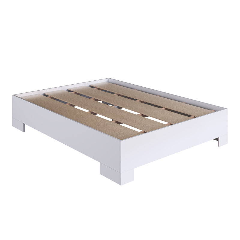 Lit plateforme avec 2 compartiments de rangement rabattables Tokio, Grand lit