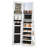 LED Mirror Jewelry Cabinet Standing, Lockable Jewelry Armoire with Full-Length Mirror and Adjustable LED Lights-540419012