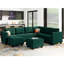 Canapé modulaire réversible de l 143 po avec repose-pieds avec rangement-120796067