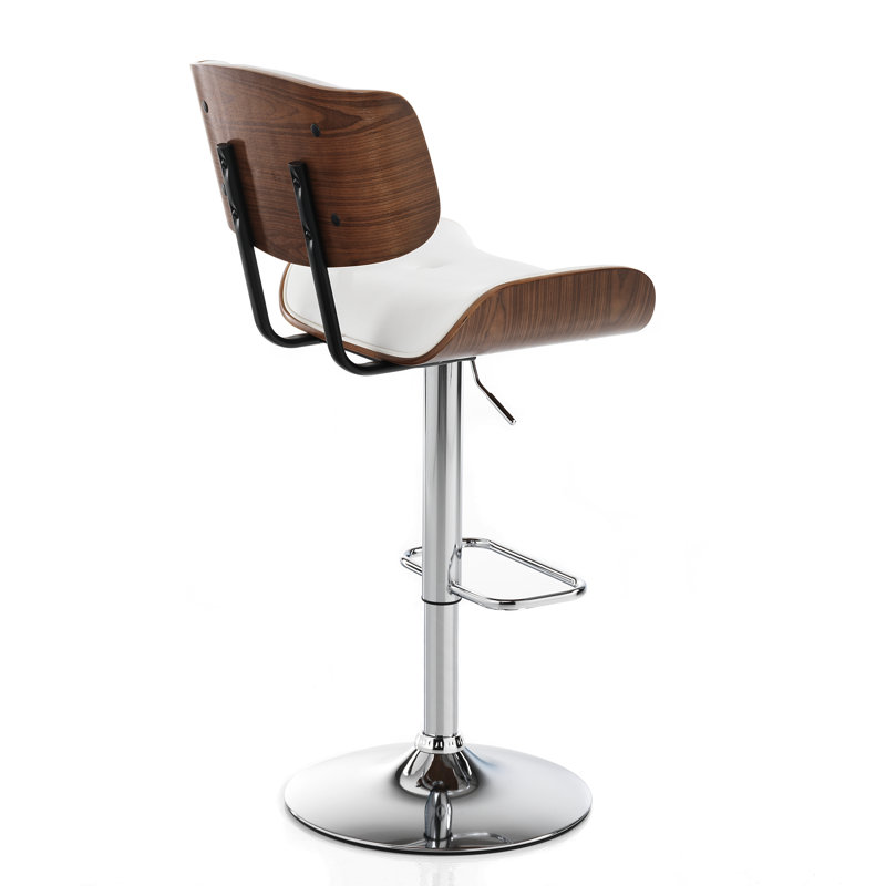 Upholstered Counter Stool with Metal Frame