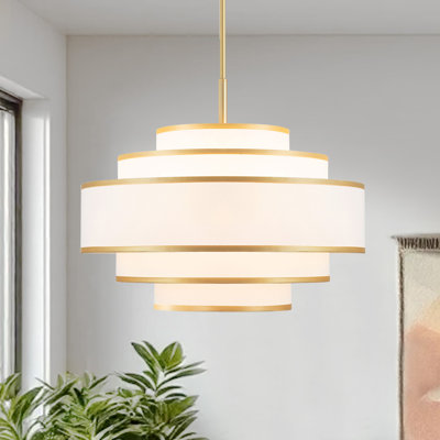 Aasim 24" 5-Light Dimmable Tiered Drum Chandelier