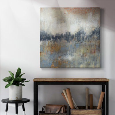 Cool Grey Horizon II - Wrapped Canvas Print