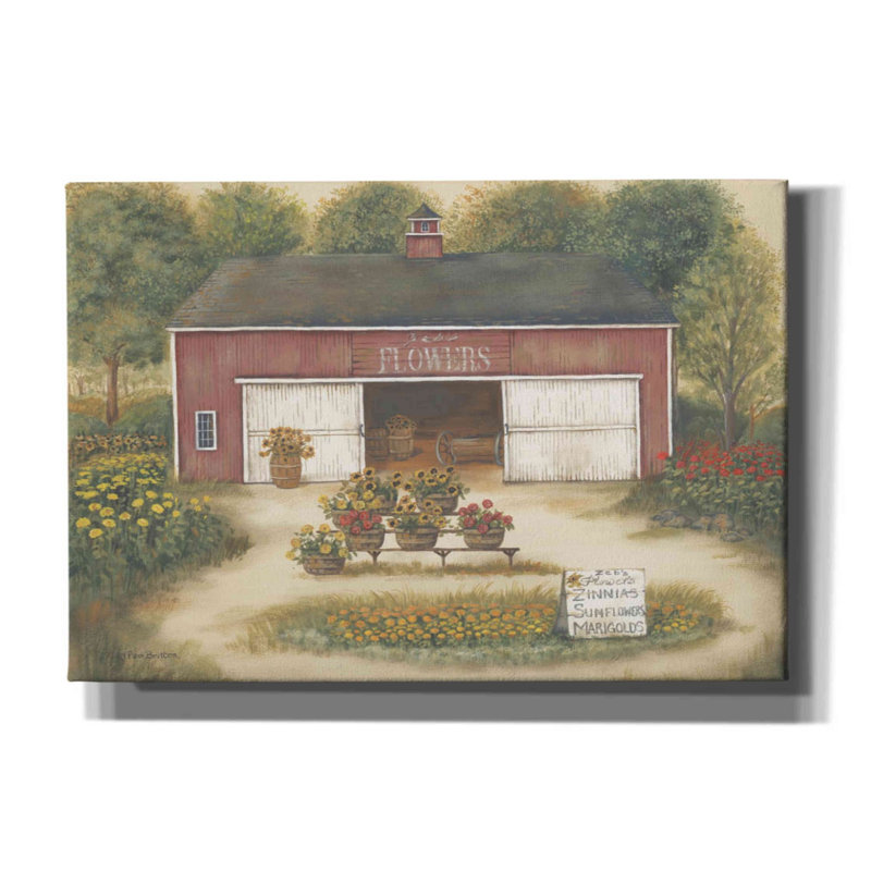 «Zeb's Flowers» par Pam Britton, art mural sur toile, H 18 po x l 26 po x P 0,75 po