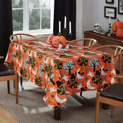 Nappe en vinyle Halloween Scream, nappe rectangulaire effrayante pour les fêtes d'Halloween, la décoration sur le thème de l'horreur, les événements de maison hantée et les réunions saisonnières
