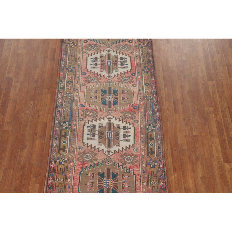 Tapis de couloir rose traditionnel 4 x 10