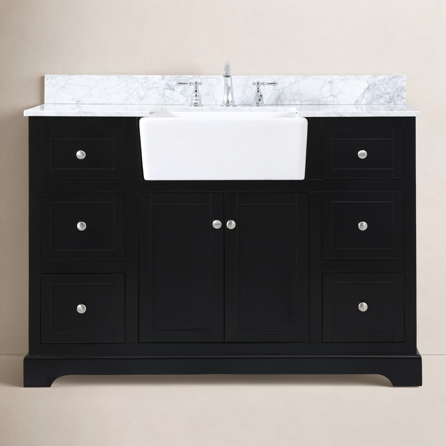 Pardue 48'' Single Bathroom Vanity, Black
