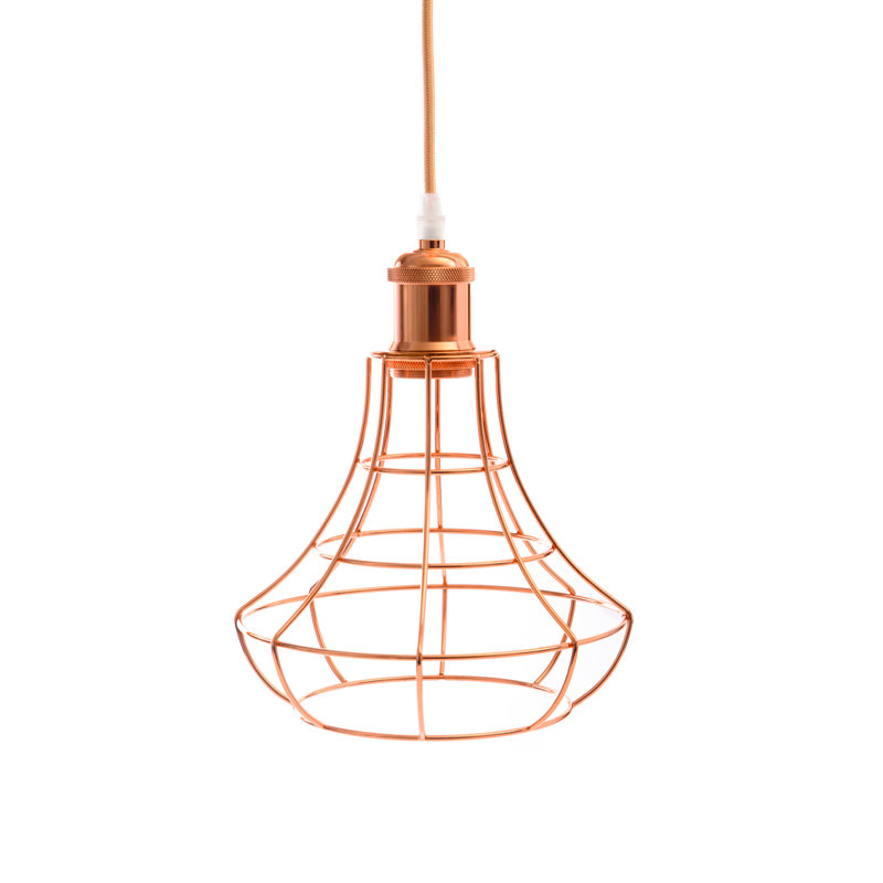 26cm H Metal Bell Pendant Shade ( Screw On ) in Rose Copper