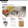 Houzer 17 in Stainless Square Undermount 8 in Deep Bar Sink with Strainer, Grid - MS-1708-C
