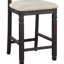 Ensemble de table de salle à manger 5 pièces avec tablettes intégrées et 4 chaises de hauteur comptoir en bois-2056996707-2056996701