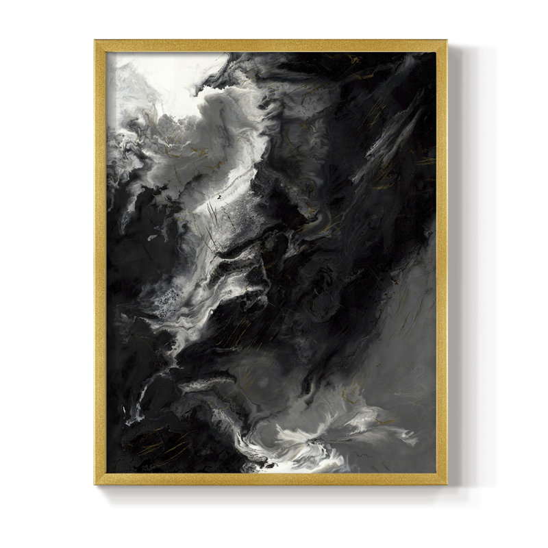 Changes Framed Print - Solid Wood, 14" H x 11" W, Gold
